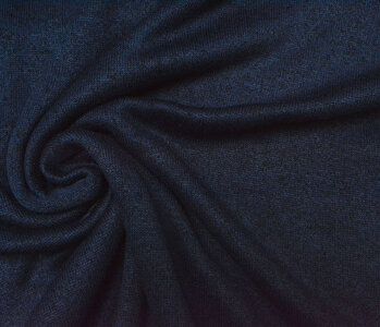 Strickfleece 2-Tone Marine Schwarz