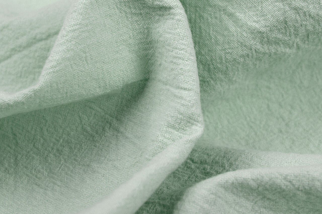 Oeko-Tex®  100% Gewassen Katoen Licht Oud Groen Oeko-Tex®  100% Gewassen Katoen Licht Oud Groen