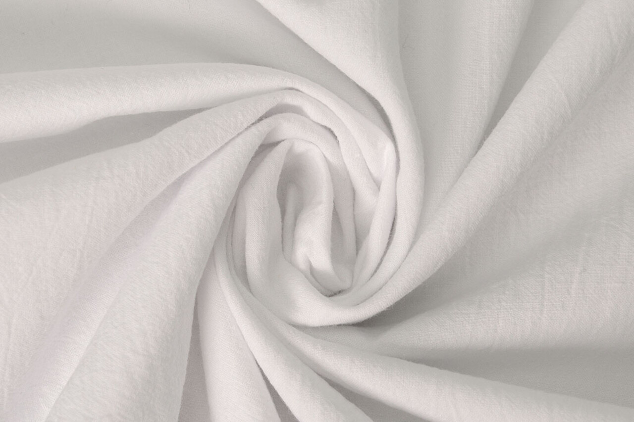 Oeko-Tex®  100% Gewassen Katoen Voile Wit