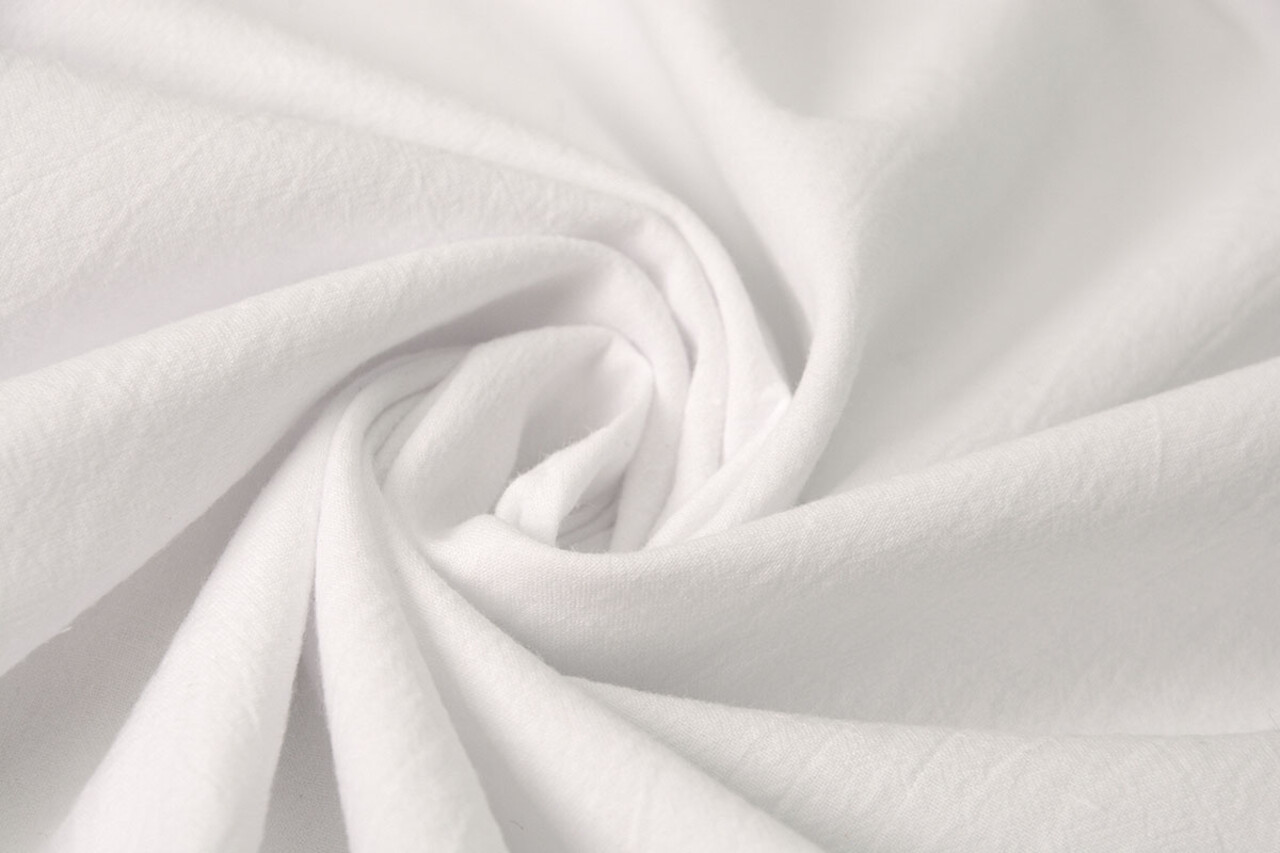 Oeko-Tex®  100% Gewassen Katoen Voile Wit