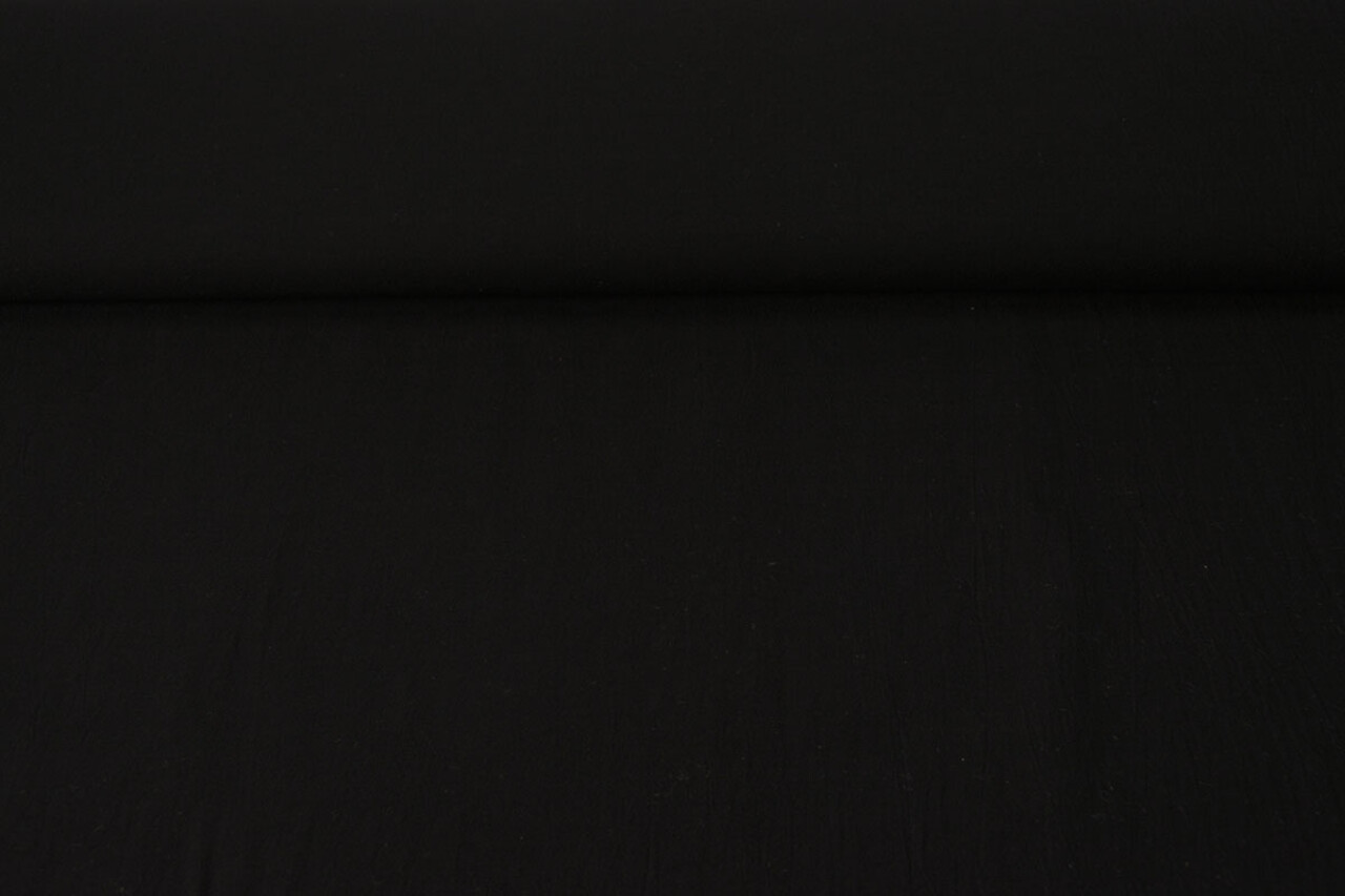 Oeko-Tex®  100% Gewaschene Baumwolle Voile Schwarz Oeko-Tex®  100% Gewaschene Baumwolle Voile Schwarz