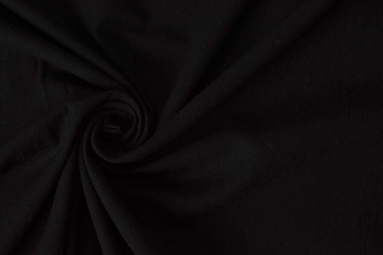 Oeko-Tex® 100% Lavado Algodón Voile Negro Oeko-Tex® 100% Lavado Algodón Voile Negro