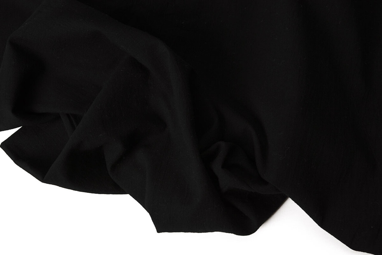 Oeko-Tex® 100% Lavado Algodón Voile Negro Oeko-Tex® 100% Lavado Algodón Voile Negro