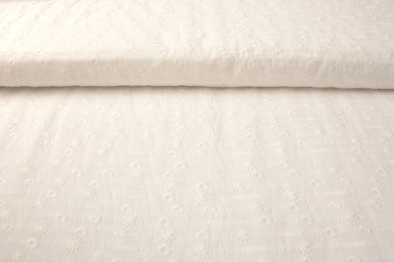 Embroidery Cotton Eva Creme