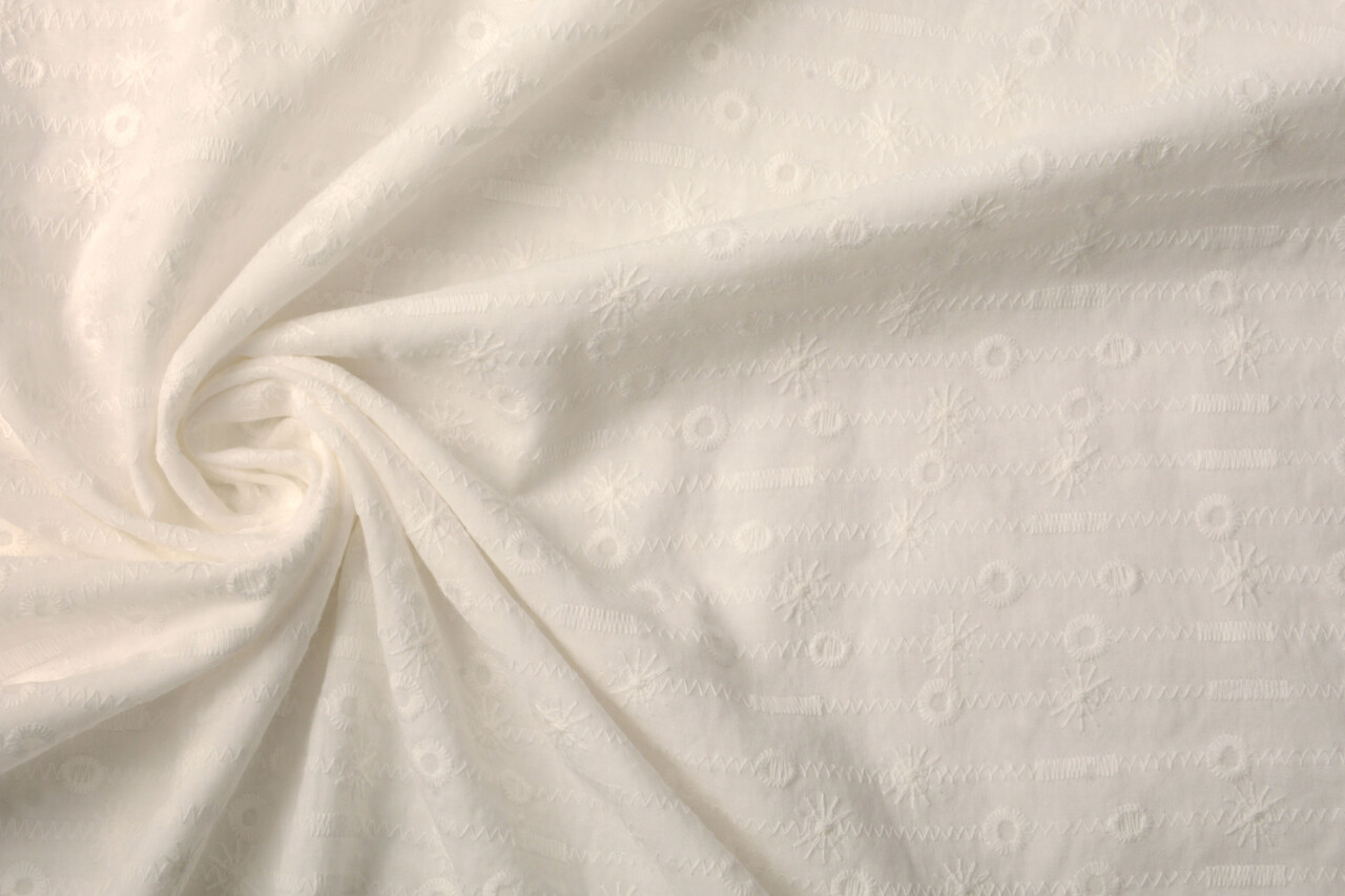 Broderie Katoen Eva Creme