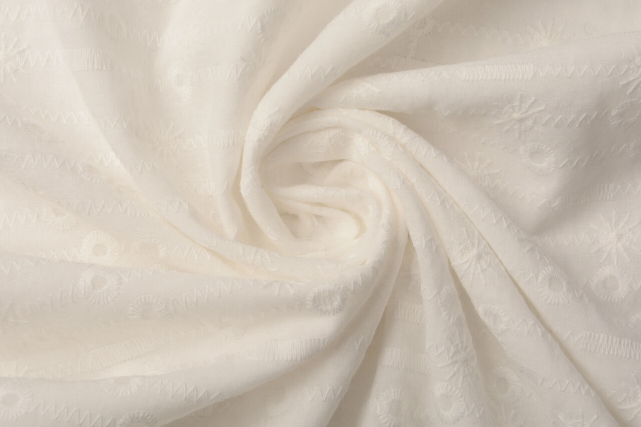 Broderie Katoen Eva Creme