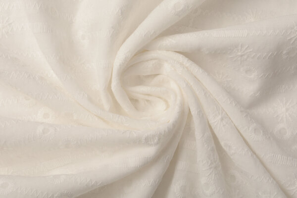 Embroidery Cotton Eva Creme