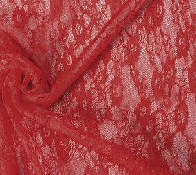 Spitzenstoff Danique Rot