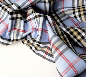 Tartan Ruit Jeans Blauw