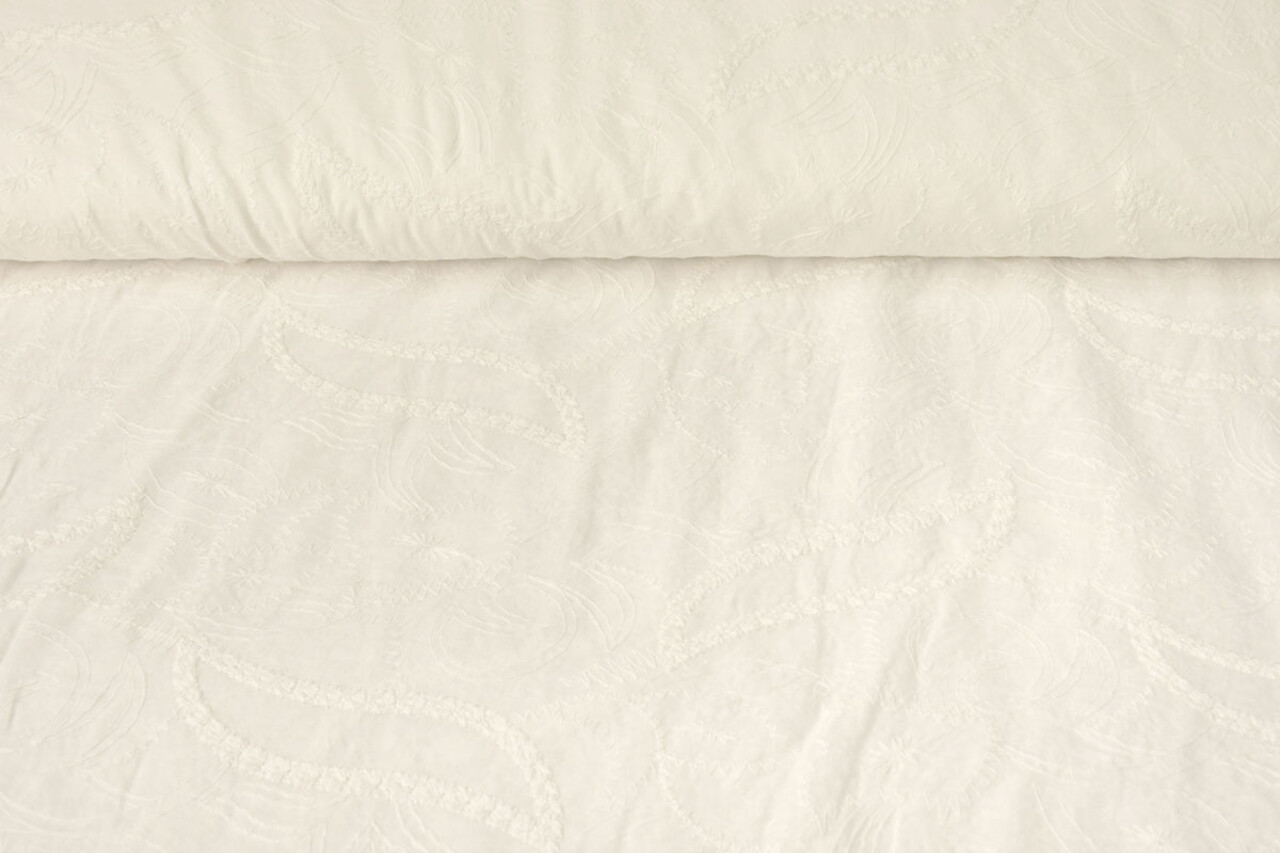 Bordado Inglés Algodón Misty Crema Bordado Inglés Algodón Misty Crema