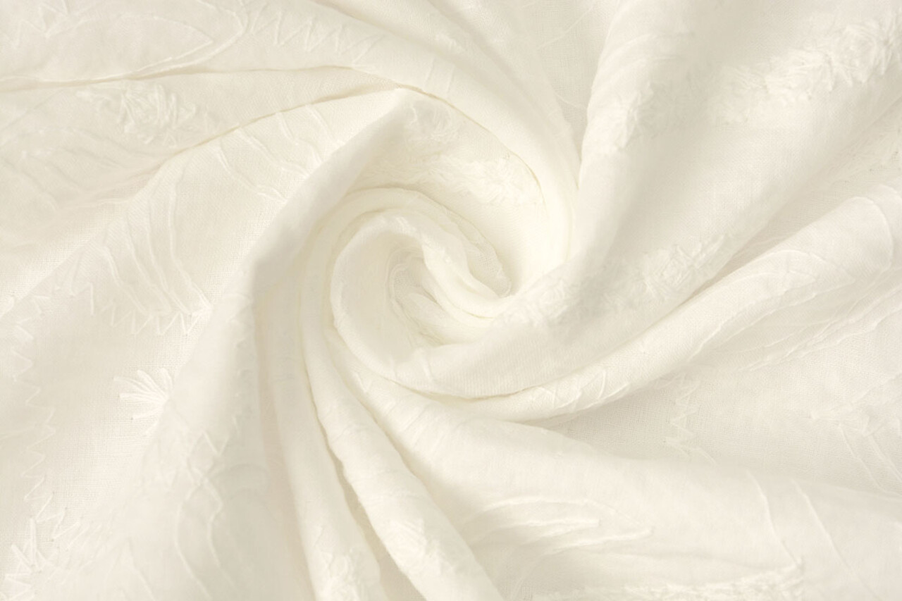 Stickerei Baumwolle Misty Creme