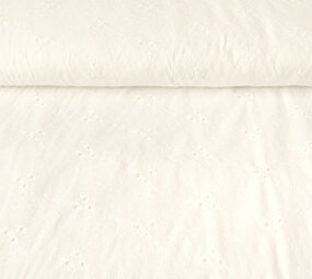 Broderie Katoen Melanie Creme Broderie Katoen Melanie Creme