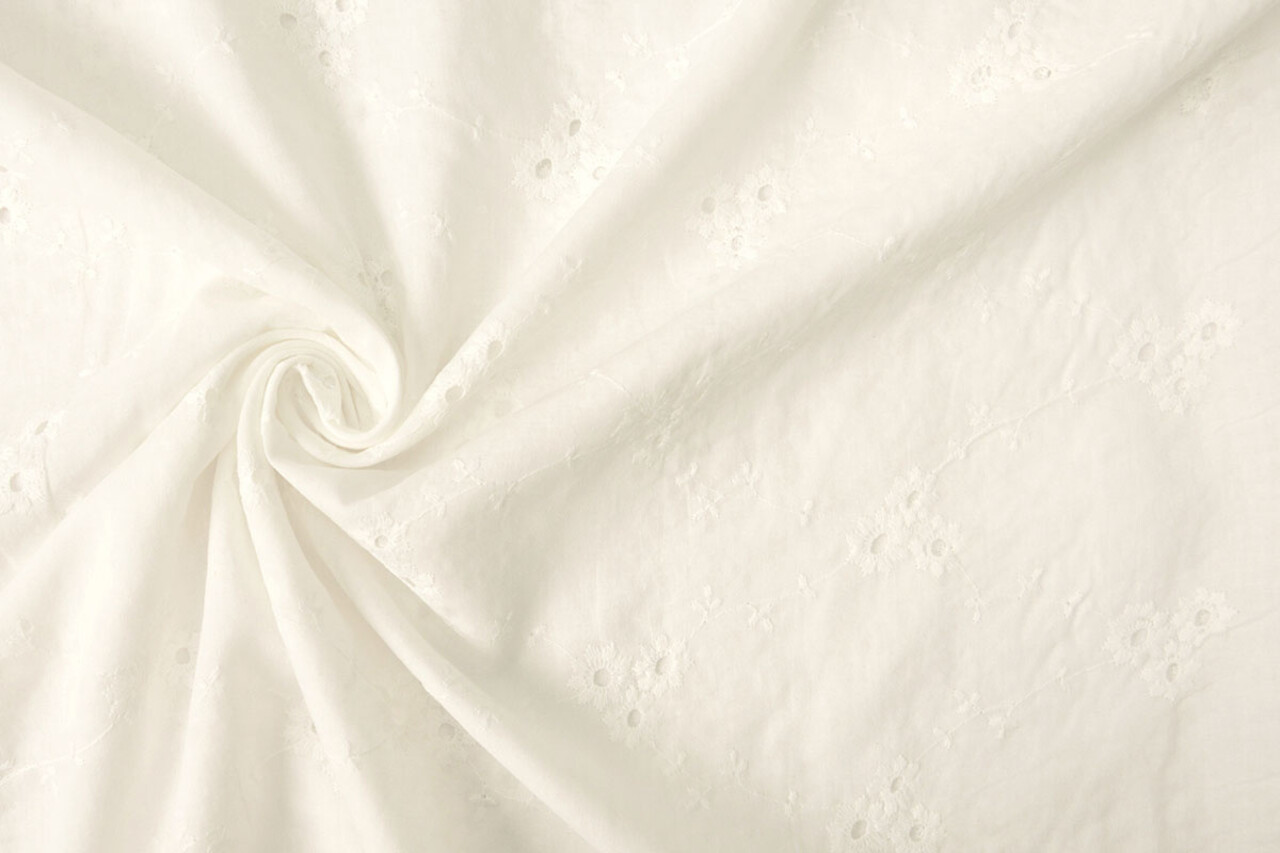 Broderie Anglaise Coton Melanie Crème Broderie Anglaise Coton Melanie Crème
