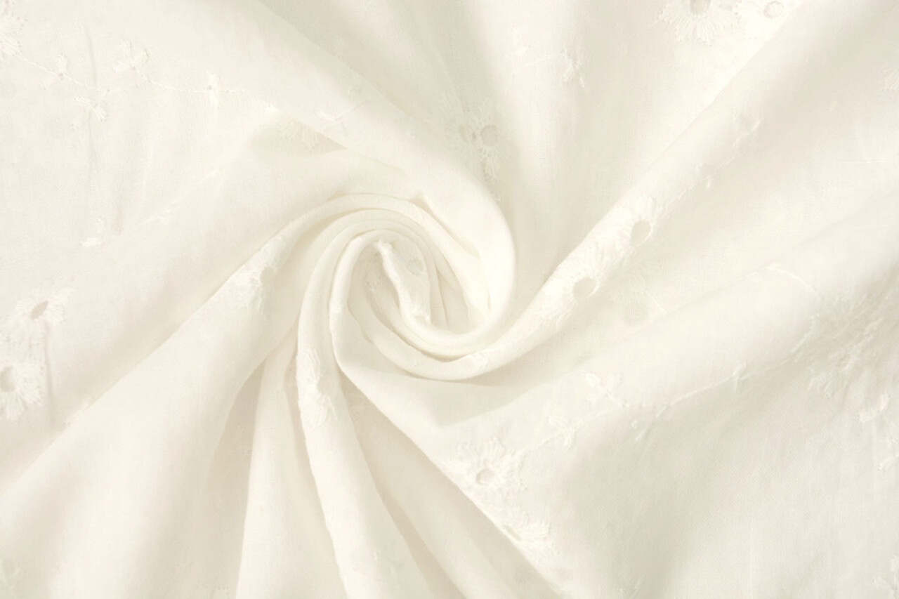 Stickerei Baumwolle Melanie Creme