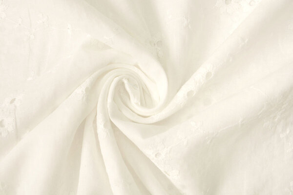 Broderie Katoen Melanie Creme