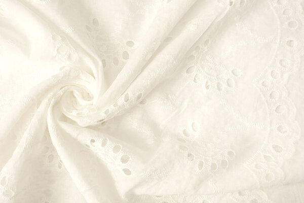 Stickerei Baumwolle Melodie Creme Stickerei Baumwolle Melodie Creme