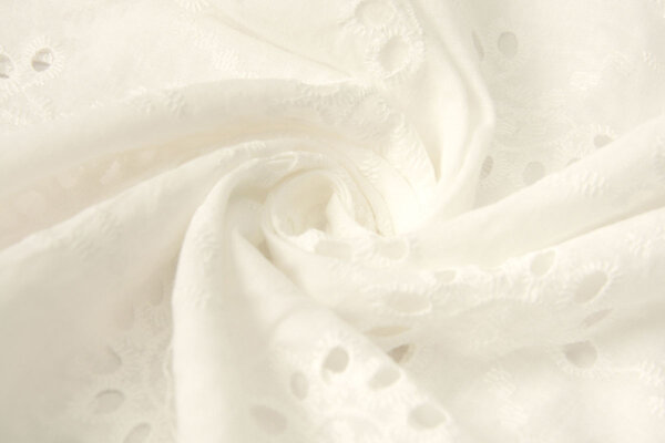 Stickerei Baumwolle Melodie Creme Stickerei Baumwolle Melodie Creme