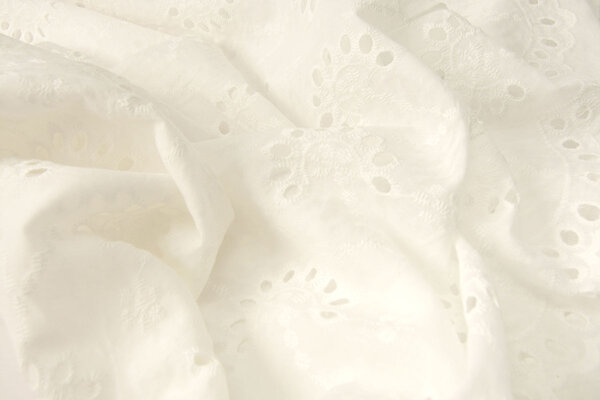 Stickerei Baumwolle Melodie Creme Stickerei Baumwolle Melodie Creme