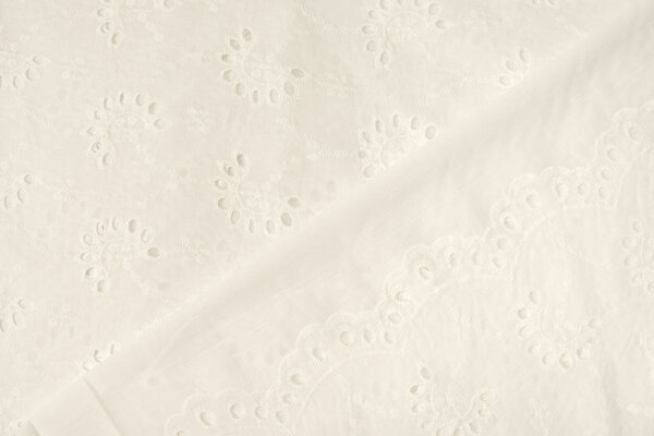 Stickerei Baumwolle Melodie Creme Stickerei Baumwolle Melodie Creme