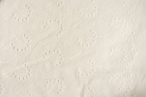 Stickerei Baumwolle Melodie Creme Stickerei Baumwolle Melodie Creme