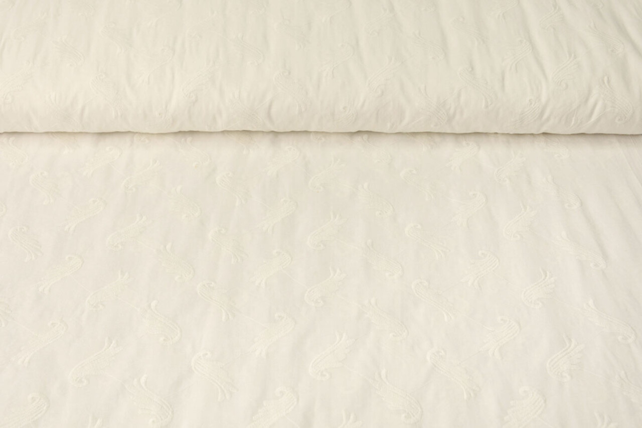 Bordado Inglés Algodón Mandy Crema Bordado Inglés Algodón Mandy Crema