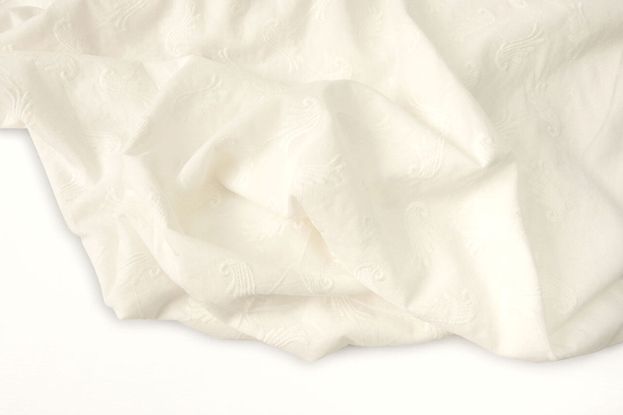 Stickerei Baumwolle Mandy Creme