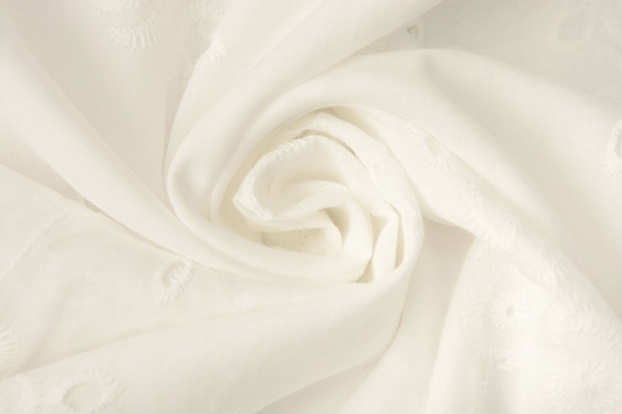 Stickerei Baumwolle Leila Creme Stickerei Baumwolle Leila Creme