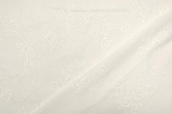 Stickerei Baumwolle Leila Creme Stickerei Baumwolle Leila Creme