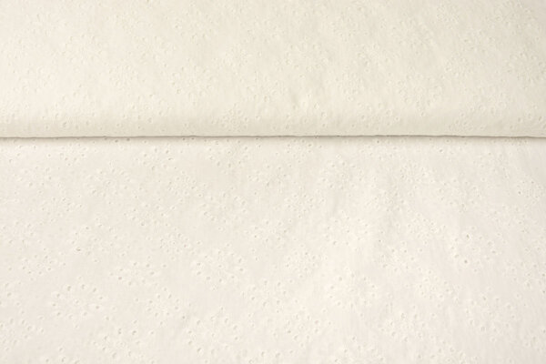 Broderie Anglaise Coton Leanne Crème Broderie Anglaise Coton Leanne Crème