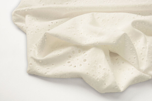 Broderie Anglaise Coton Leanne Crème Broderie Anglaise Coton Leanne Crème