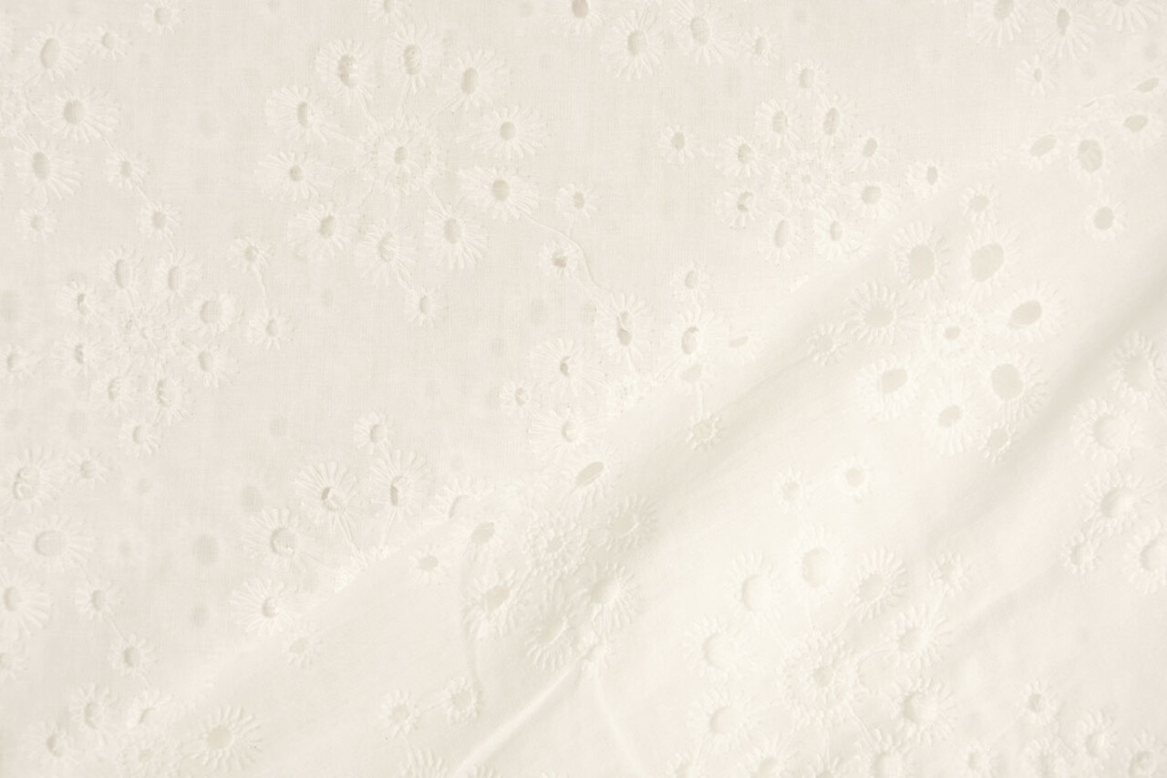 Stickerei Baumwolle Leanne Creme Stickerei Baumwolle Leanne Creme