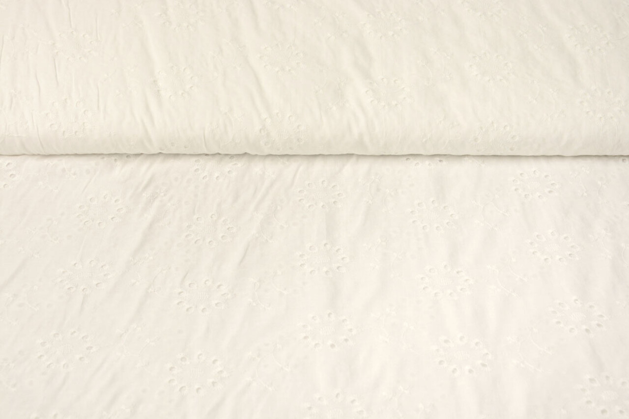 Broderie Anglaise Coton Liane Crème Broderie Anglaise Coton Liane Crème
