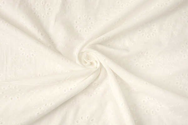 Bordado Inglés Algodón Liane Crema Bordado Inglés Algodón Liane Crema