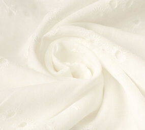 Stickerei Baumwolle Liane Creme