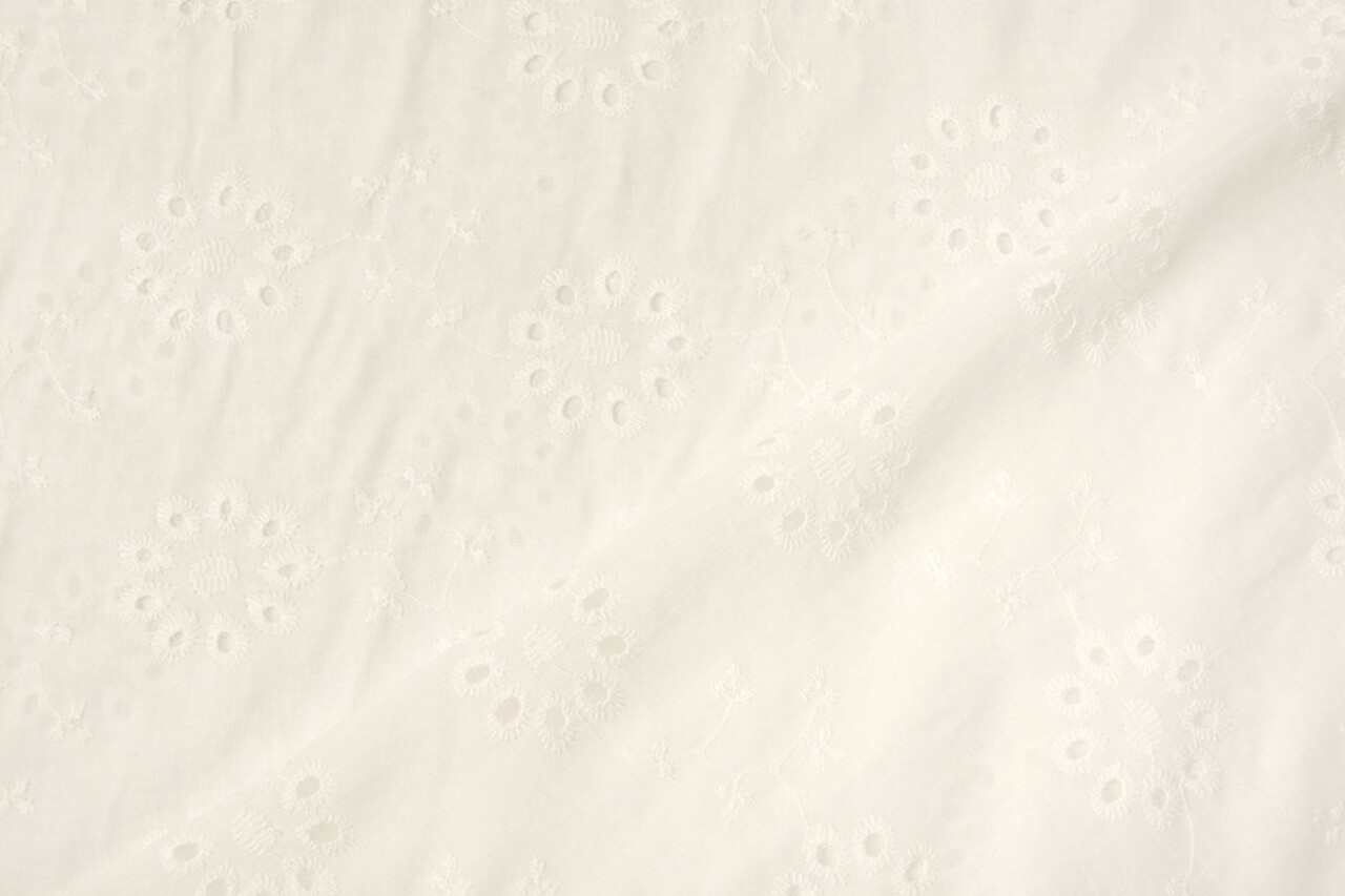 Broderie Anglaise Coton Liane Crème Broderie Anglaise Coton Liane Crème