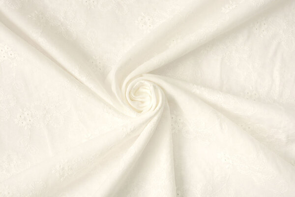 Bordado Inglés Algodón Levana Crema Bordado Inglés Algodón Levana Crema