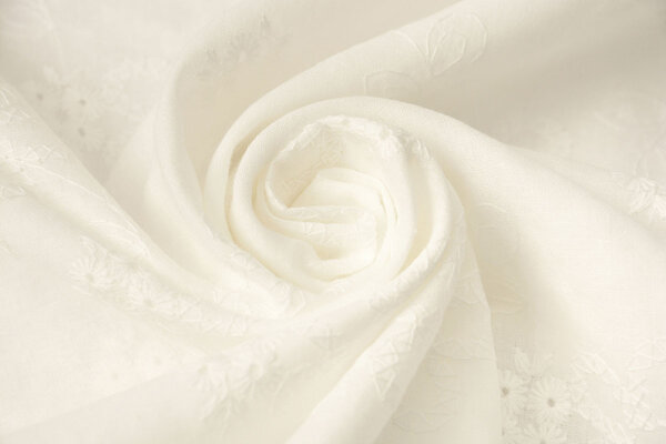 Stickerei Baumwolle Levana Creme