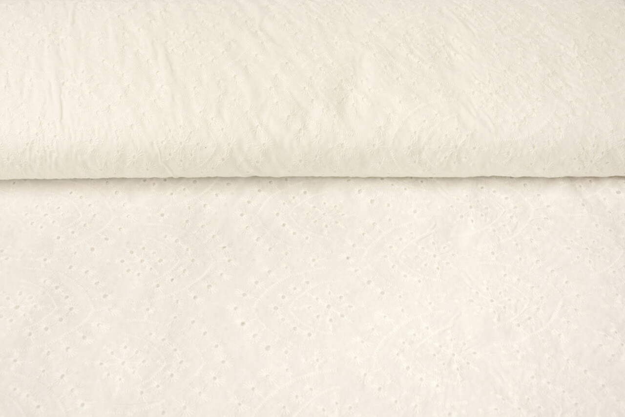 Stickerei Baumwolle Kiara Creme