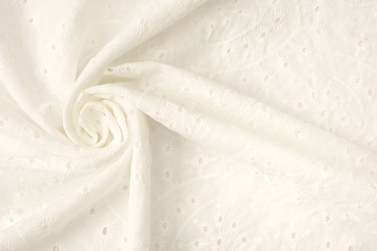 Stickerei Baumwolle Kiara Creme