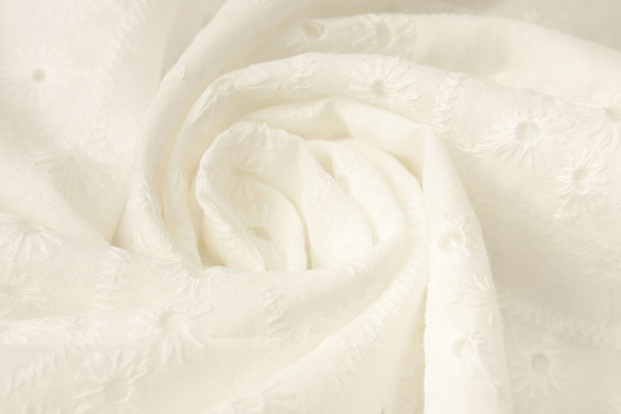 Stickerei Baumwolle Kiara Creme