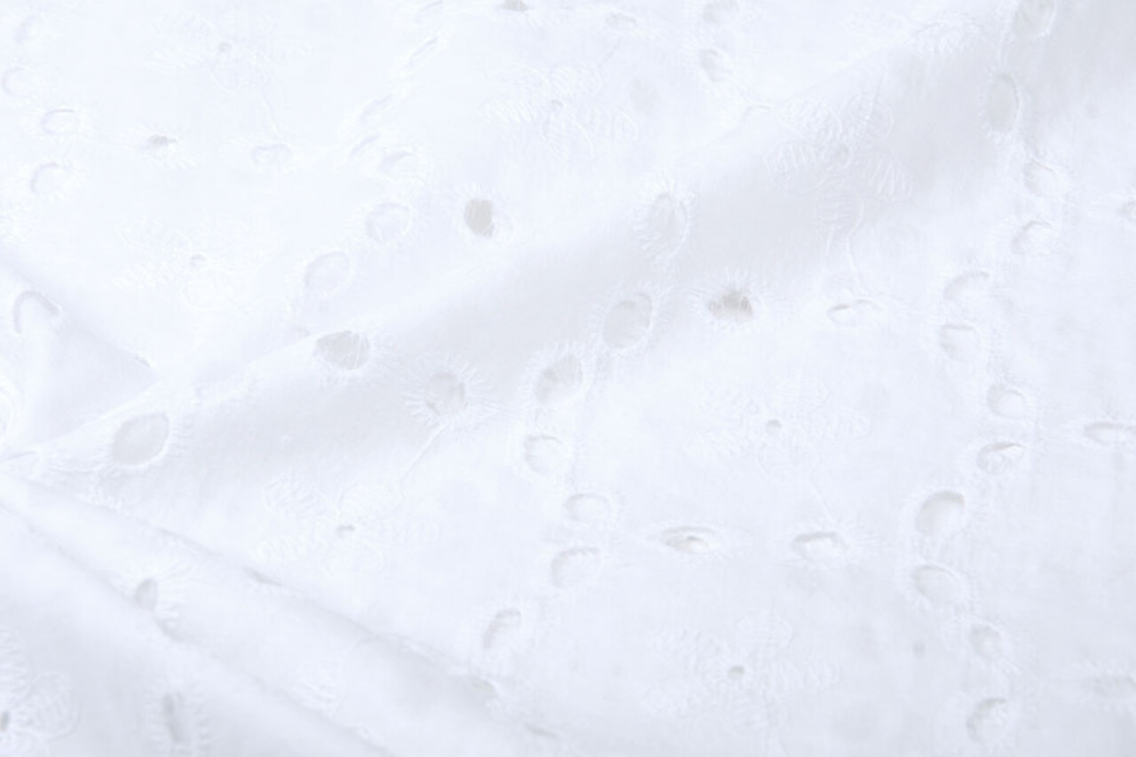 Broderie Katoen Koko Wit