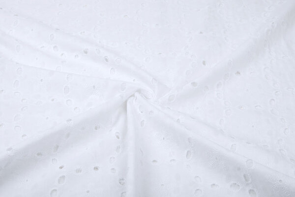 Broderie Katoen Koko Wit