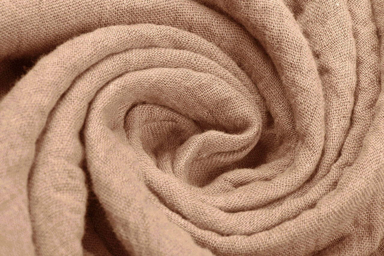 Oeko-Tex®  Coton Double Gaze Tissu Rose Poudré