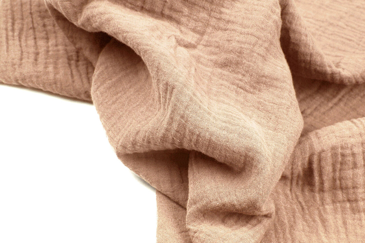 Oeko-Tex®  Coton Double Gaze Tissu Rose Poudré