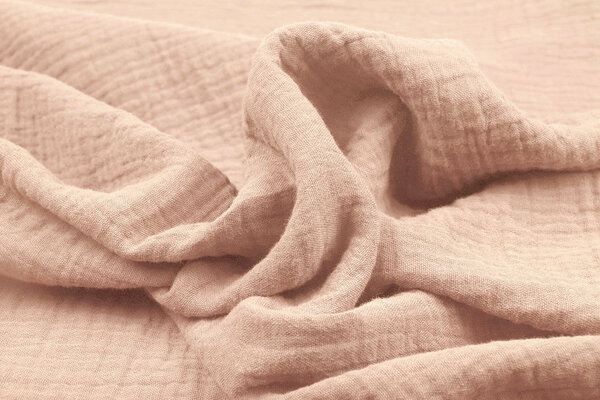 Oeko-Tex® Coton Double Gaze Tissu Clair Rose Poudré Oeko-Tex® Coton Double Gaze Tissu Clair Rose Poudré