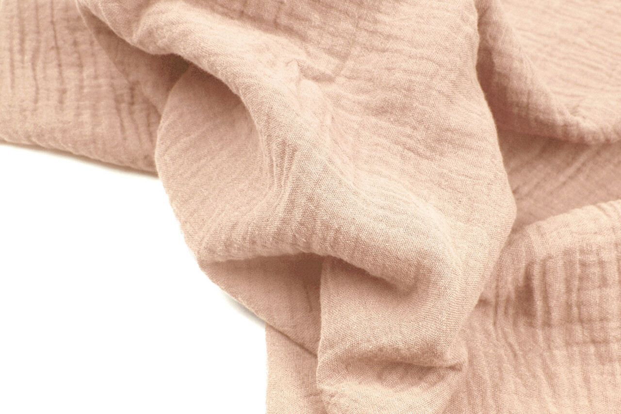 Oeko-Tex® Coton Double Gaze Tissu Clair Rose Poudré Oeko-Tex® Coton Double Gaze Tissu Clair Rose Poudré