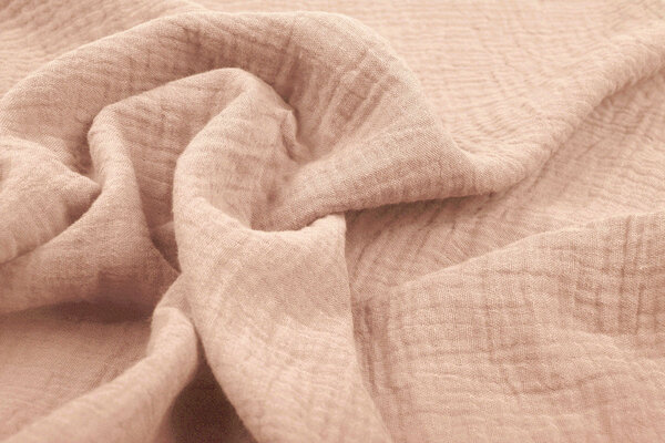 Oeko-Tex® Tessuto di Mussola Rosa Cipria Chiaro Oeko-Tex® Tessuto di Mussola Rosa Cipria Chiaro