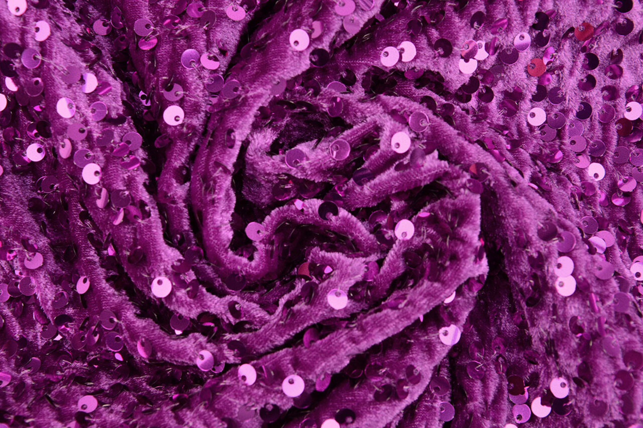 Paillettes su Velluto Viola Paillettes su Velluto Viola