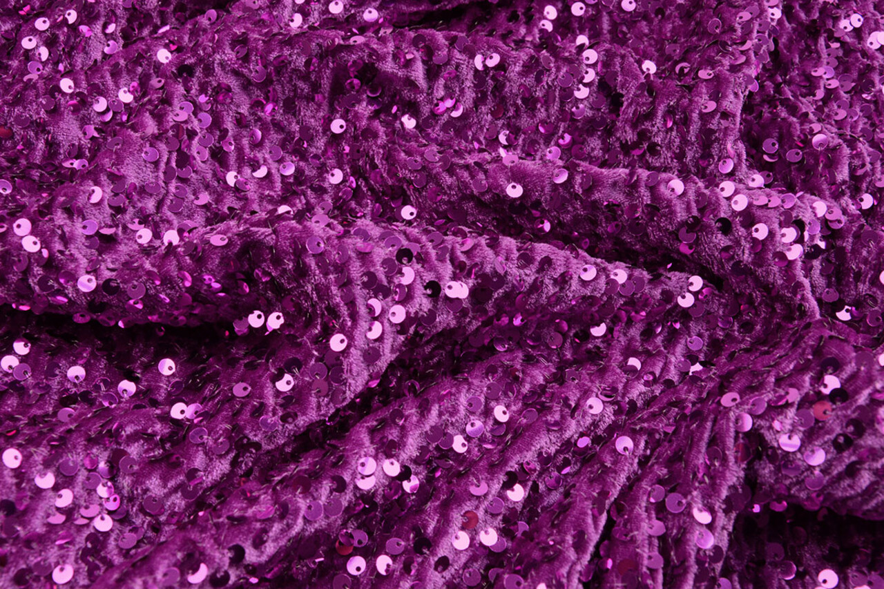 Sequins on Velvet Purple Sequins on Velvet Purple
