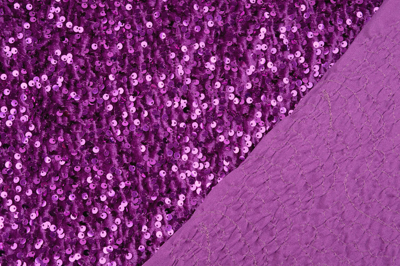 Sequins on Velvet Purple Sequins on Velvet Purple